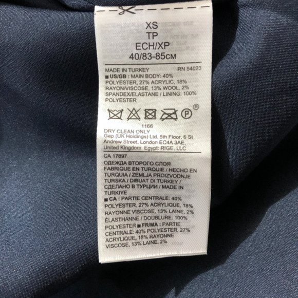 New Banana Republic Plaid Sleeveless Tie Waist Apron Top Navy Blue Size XS - Picture 16 of 16